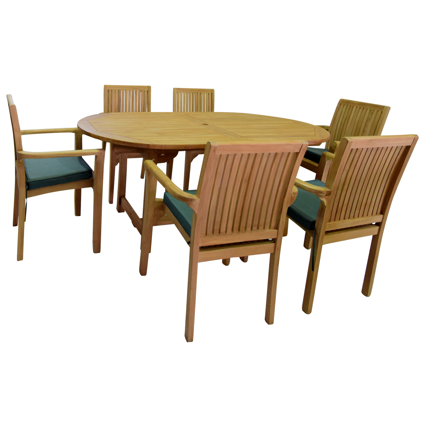 Oval Single Extending 180/240cm Table Set with Stacking Chairs