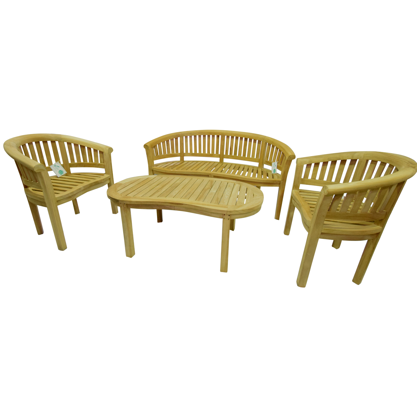 Luxury Refined Teak Banana Table Set