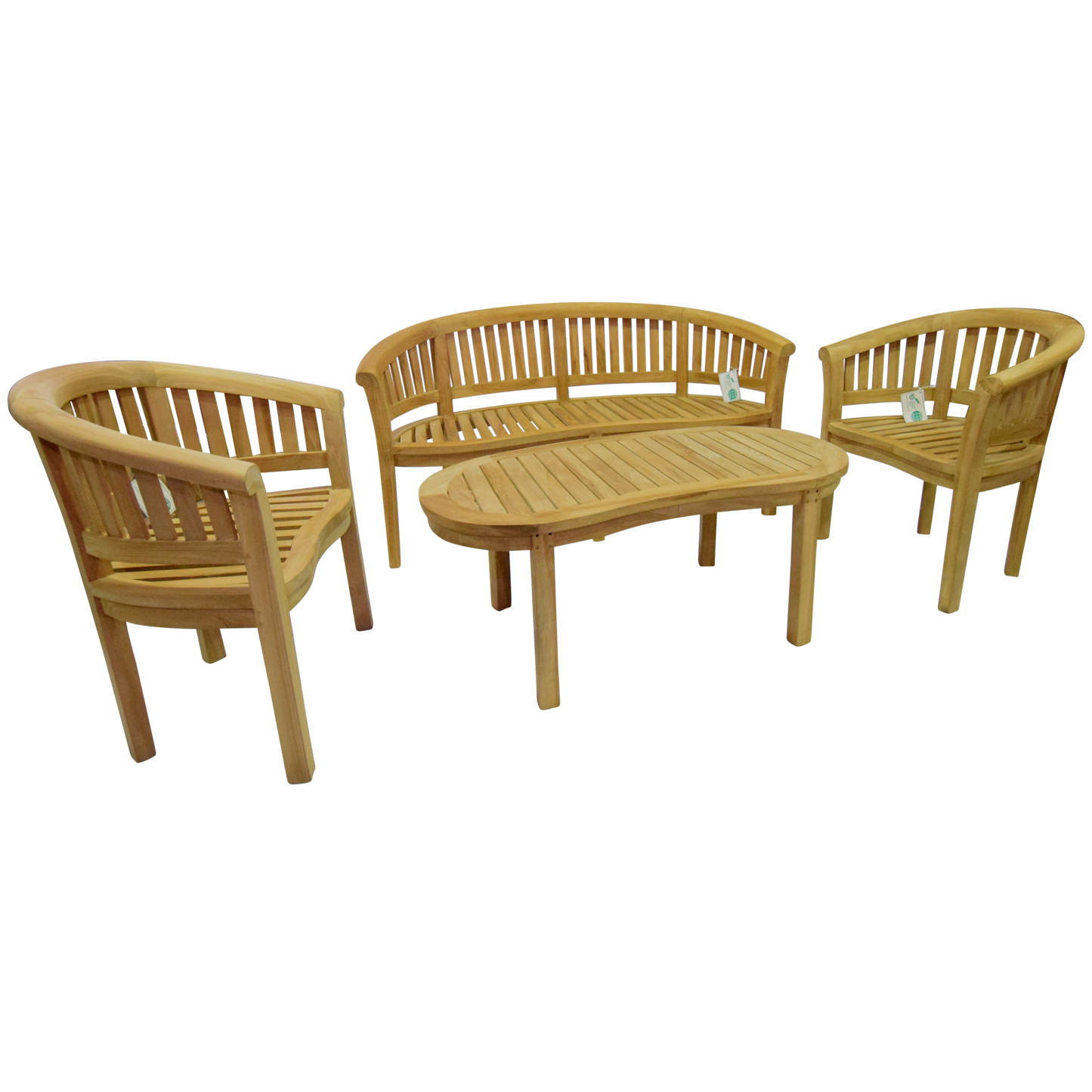 Luxury Refined Teak Banana Table Set