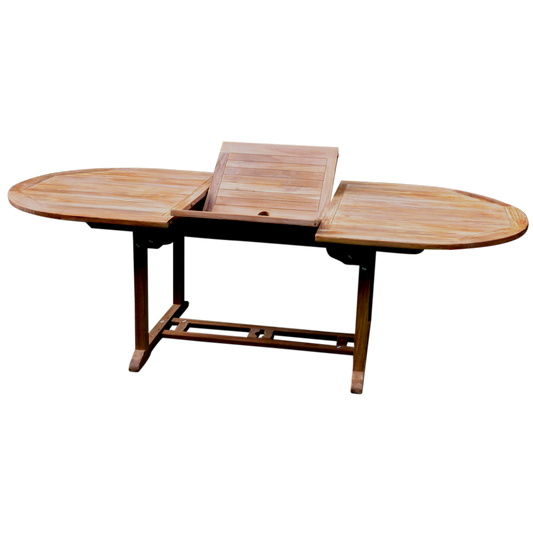 Oval Single Extending 180/240cm Garden Dining Table