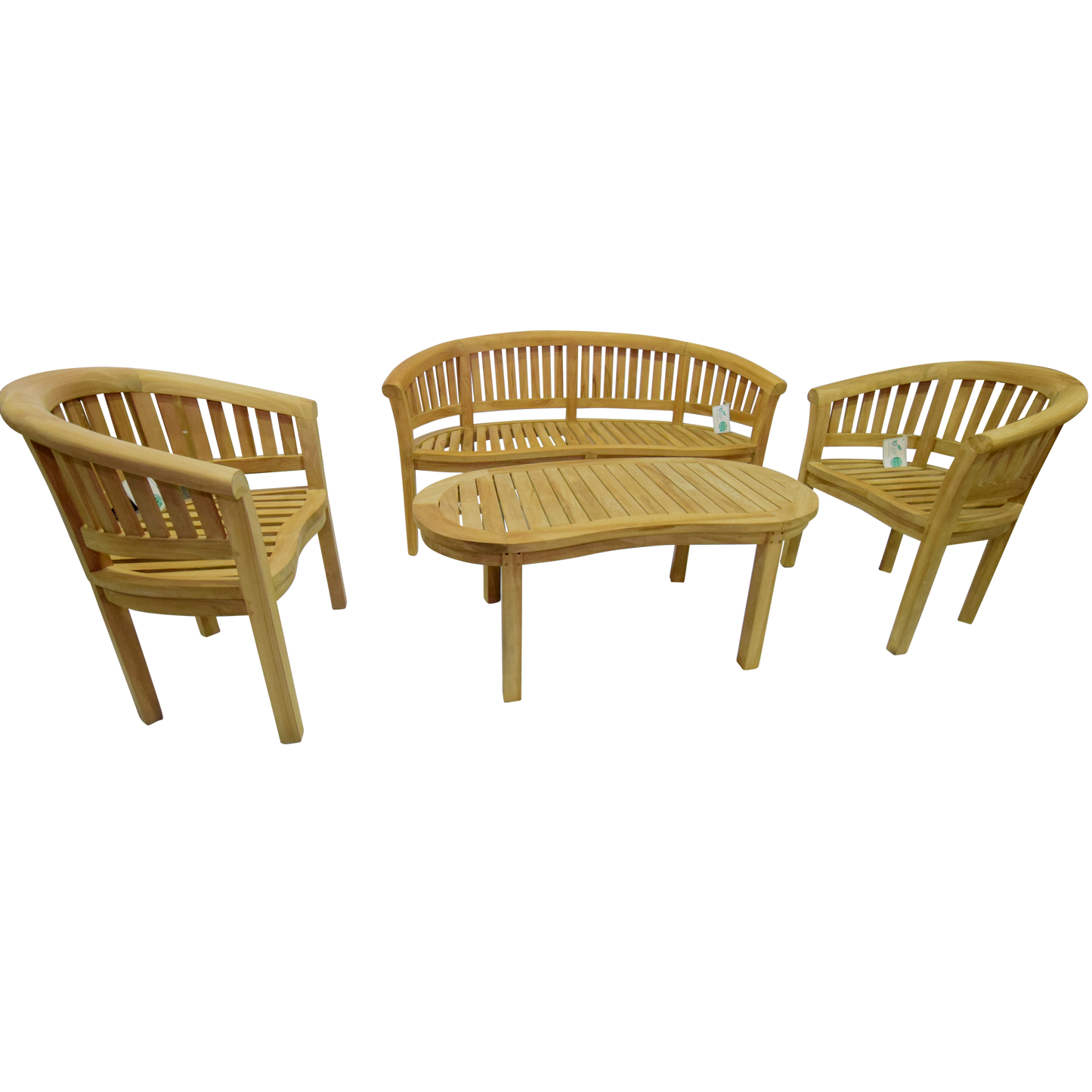 Luxury Refined Teak Banana Table Set