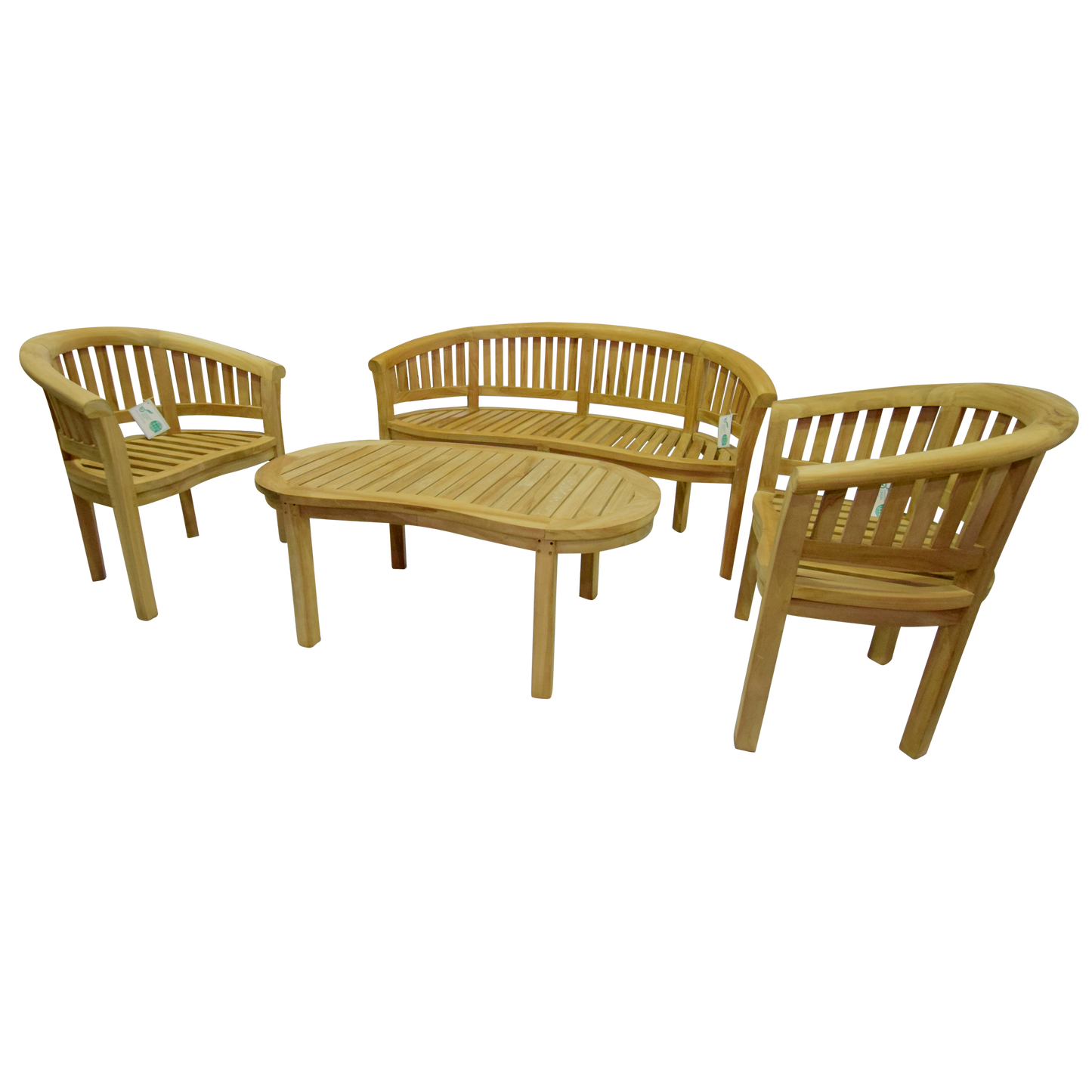 Luxury Refined Teak Banana Table Set