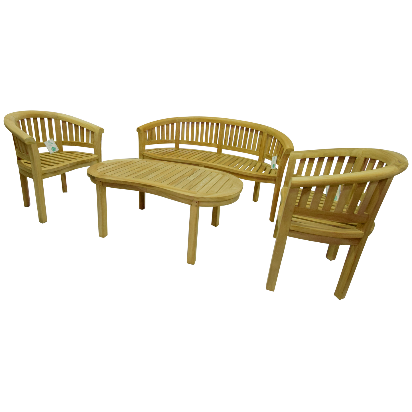 Luxury Refined Teak Banana Table Set