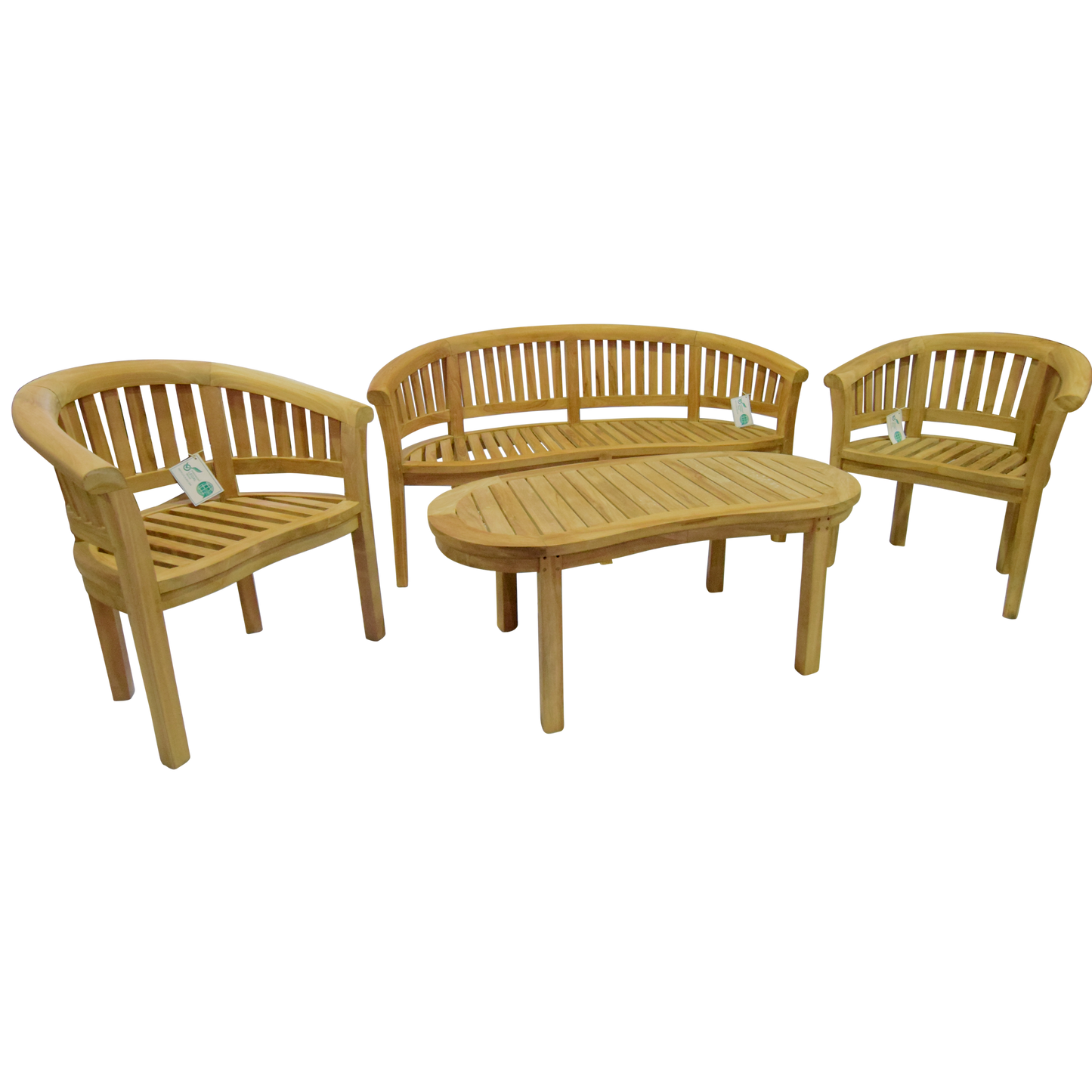 Luxury Refined Teak Banana Table Set